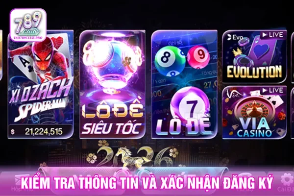 Kiểm tra mọi dữ liệu đảm bảo đầy đủ khi xác nhận
